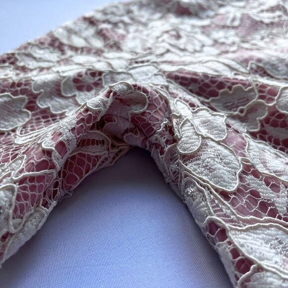 NWT RACHEL PARCELL WHITE LACE SHORT SLEEVE SHEATH MIDI COCKTAIL DRESS - S - Picture 11 of 14